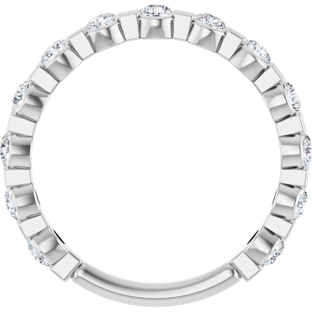 14K White 1/2 CTW Lab-Grown Diamond Anniversary Band