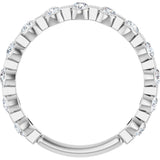 14K White 1/2 CTW Lab-Grown Diamond Anniversary Band