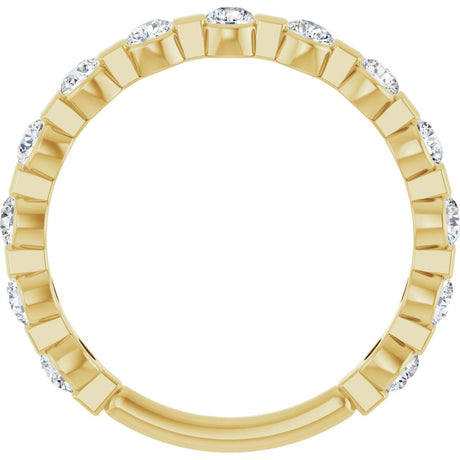 14K Yellow Gold 1/2 CTW Lab-Grown Diamond Anniversary Band