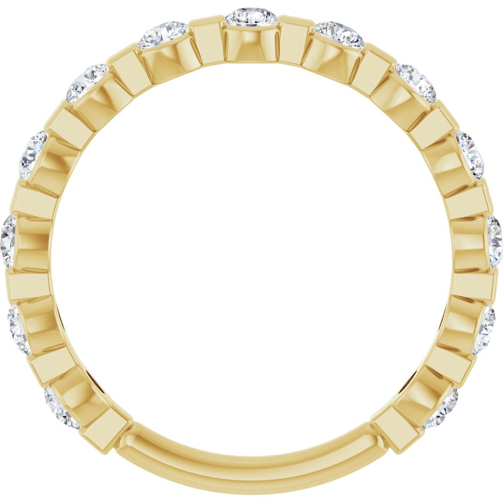 14K Yellow Gold 1/2 CTW Lab-Grown Diamond Anniversary Band