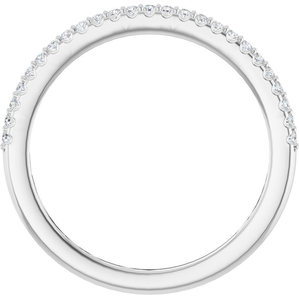 14K White 1/8 CTW Natural Diamond Anniversary Band