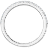 14K White 1/8 CTW Natural Diamond Anniversary Band