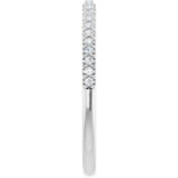 14K White Gold 1/8 CTW Natural Diamond Anniversary Band
