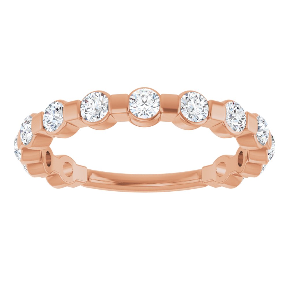 14K Rose 1/2 CTW Natural Diamond Anniversary Band