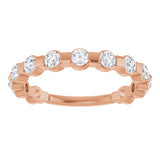 14K Rose 1/2 CTW Natural Diamond Anniversary Band