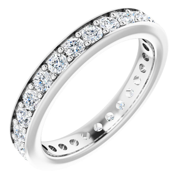 14K White 7/8 CTW Lab-Grown Diamond  Eternity Band