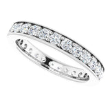 Platinum 9/10 CTW Natural Diamond Eternity Band