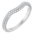 14K White Gold 1/4 CTW Natural Diamond Pavé-Style Contour Band