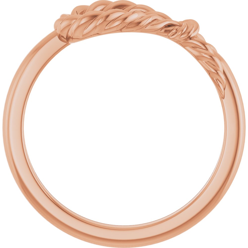 14K Rose Rope Knot Ring