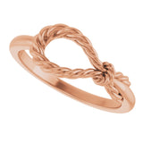 14K Rose Rope Knot Ring