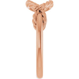 14K Rose Rope Knot Ring