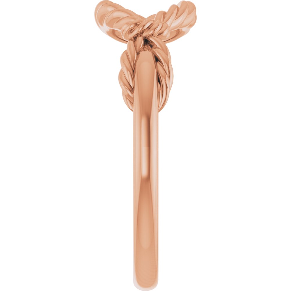 14K Rose Rope Knot Ring