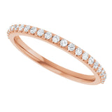 14K Rose 1/4 CTW Natural Diamond Anniversary Band