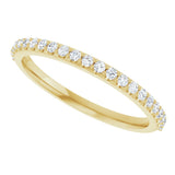 14K Yellow 1/4 CTW Natural Diamond Anniversary Band