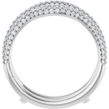 Platinum 5/8 CTW Natural Diamond Ring Guard