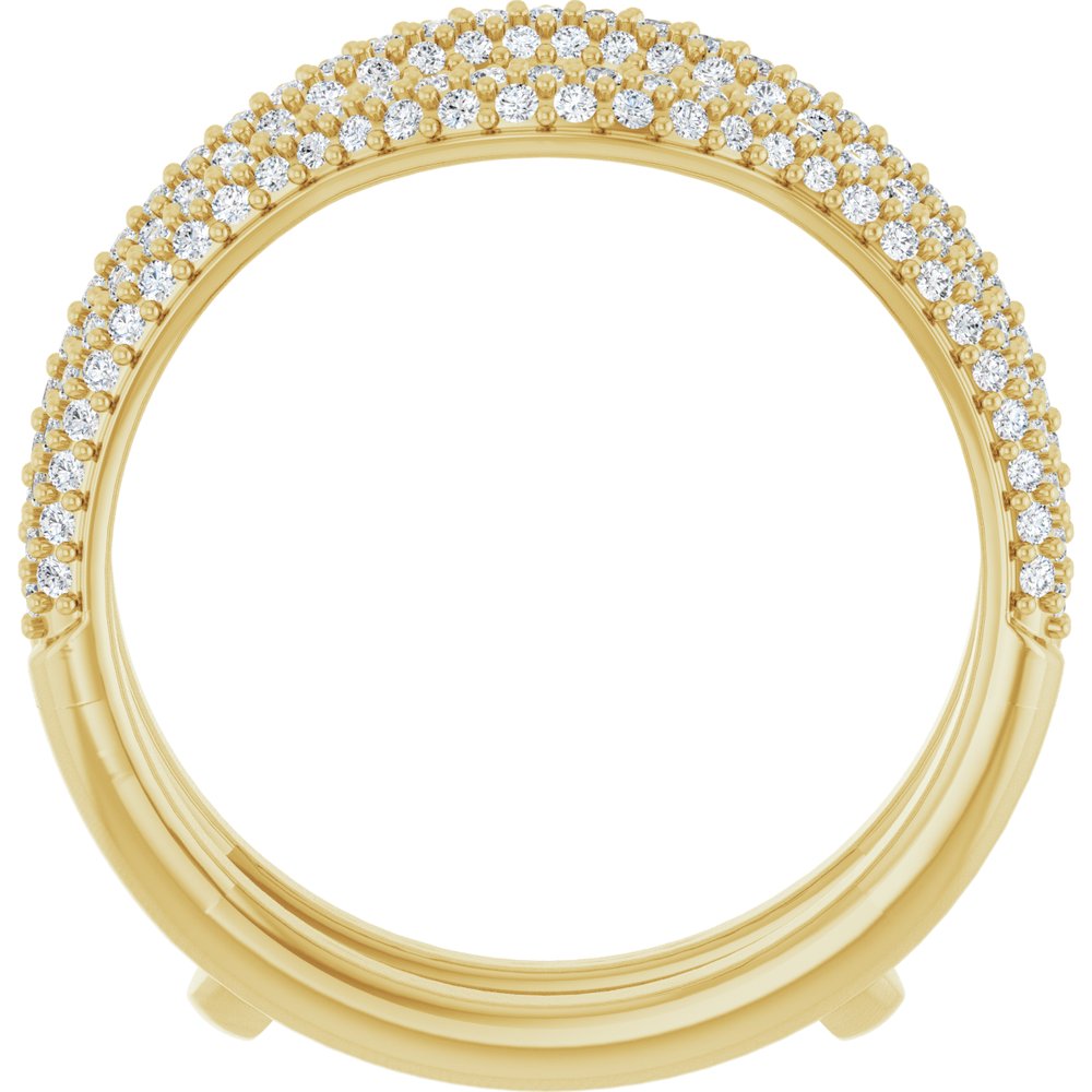 14K Yellow Gold 5/8 CTW Natural Diamond Ring Guard