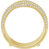 14K Yellow Gold 5/8 CTW Natural Diamond Ring Guard