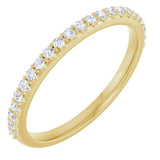 14K Yellow 1/4 CTW Natural Diamond Anniversary Band