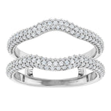 Platinum 5/8 CTW Natural Diamond Ring Guard