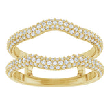 14K Yellow Gold 5/8 CTW Natural Diamond Ring Guard