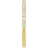 14K Yellow 1/4 CTW Natural Diamond Anniversary Band