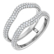 Platinum 5/8 CTW Natural Diamond Ring Guard