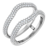 Platinum 5/8 CTW Natural Diamond Ring Guard
