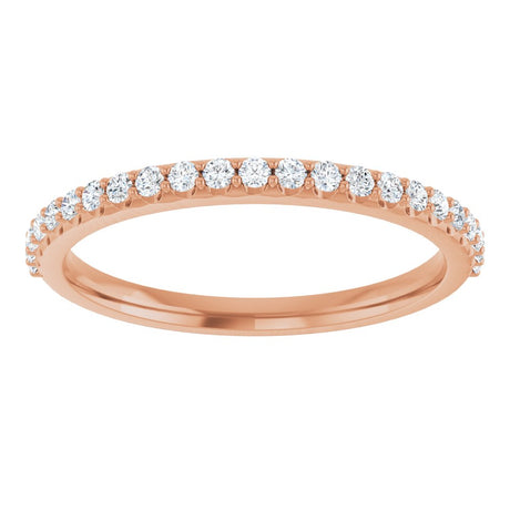 14K Rose 1/4 CTW Natural Diamond Anniversary Band