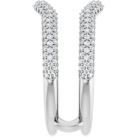 Platinum 5/8 CTW Natural Diamond Ring Guard