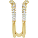 14K Yellow Gold 5/8 CTW Natural Diamond Ring Guard