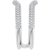 Platinum 5/8 CTW Natural Diamond Ring Guard
