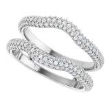 Platinum 5/8 CTW Natural Diamond Ring Guard