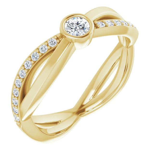 14K Yellow 1/3 CTW Natural Diamond Ring
