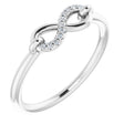 14K White Gold .04 CTW Natural Diamond Infinity-Inspired Ring