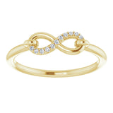 14K Yellow Gold .04 CTW Natural Diamond Infinity-Inspired Ring