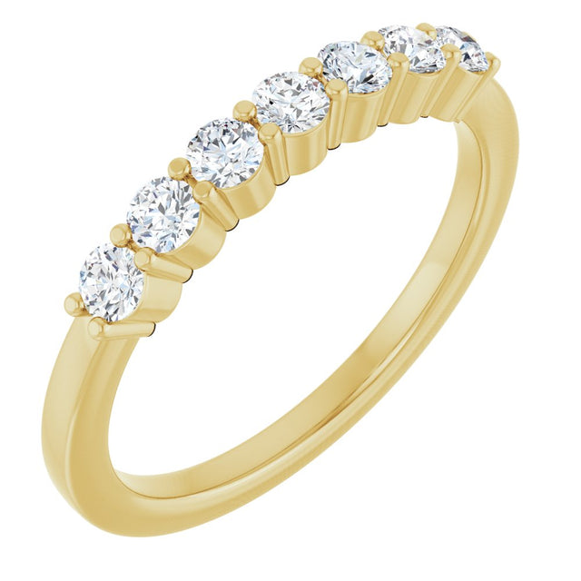14K Yellow Gold 3/8 CTW Natural Diamond Anniversary Band