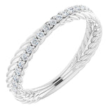 14K White 1/5 CTW Natural Diamond Anniversary Band