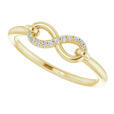 14K Yellow Gold .04 CTW Natural Diamond Infinity-Inspired Ring