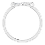 14K White .04 CTW Natural Diamond Infinity-Inspired Ring