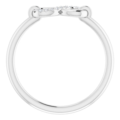 14K White .04 CTW Natural Diamond Infinity-Inspired Ring