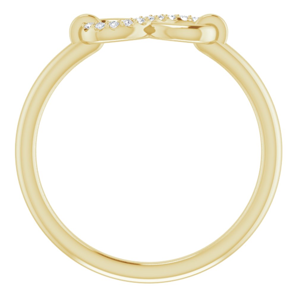 14K Yellow Gold .04 CTW Natural Diamond Infinity-Inspired Ring