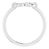 14K White Gold .04 CTW Natural Diamond Infinity-Inspired Ring