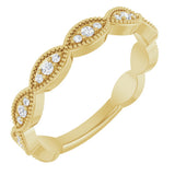 14K Yellow Gold 1/5 CTW Lab-Grown Diamond Infinity-Inspired Anniversary Band