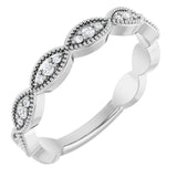 14K White 1/5 CTW Natural Diamond Infinity-Inspired Anniversary Band