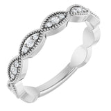 14K White Gold 1/5 CTW Lab-Grown Diamond Infinity-Inspired Anniversary Band