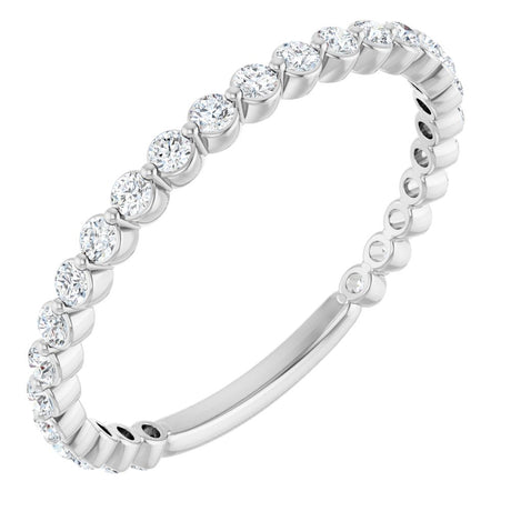 14K White 1/3 CTW Natural Diamond Anniversary Band