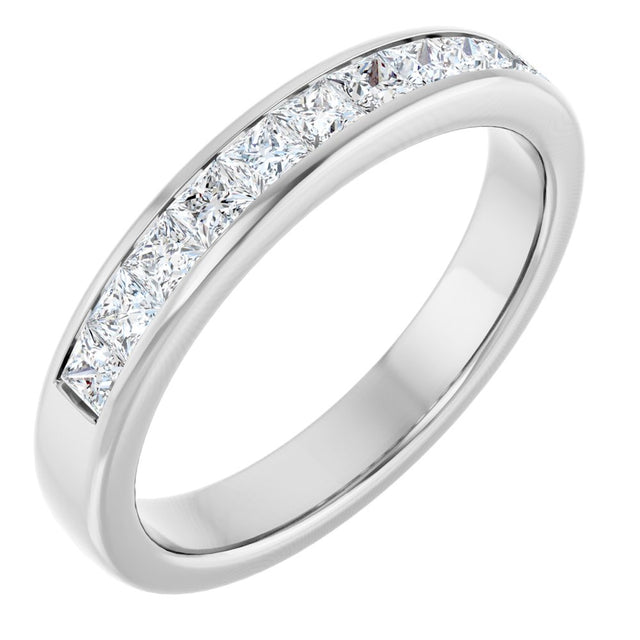 Platinum 1 CTW Natural Diamond Band   