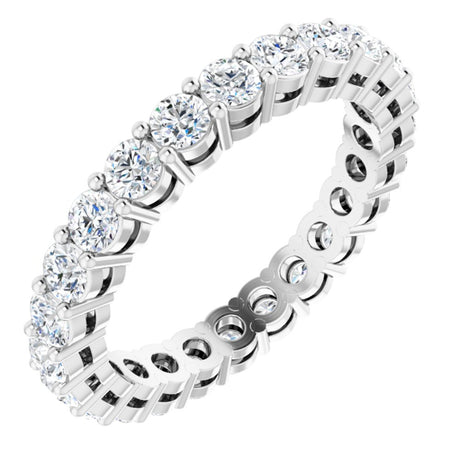 14K White 1 3/8 CTW Lab-Grown Diamond  Eternity Band Size 5.5