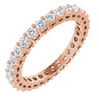 14K Rose Gold 7/8 CTW Natural Diamond Eternity Band Size 5