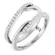 14K White 1/4 CTW Natural Diamond Ring Guard